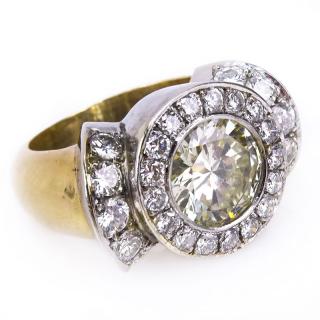 Appraisal: Vintage Approx Carat Round Brilliant Cut Diamond Platinum and Karat