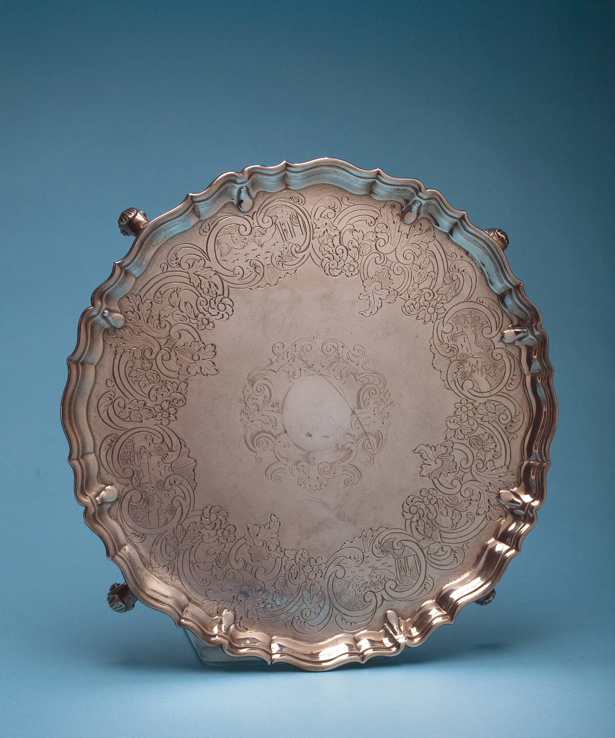 Appraisal: GEORGE II SILVER SALVER JOHN TUITE LONDON - Marked beneath