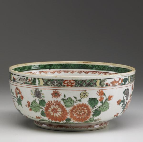 Appraisal: CHINESE EXPORT Deep bowl with floral decoration th C x