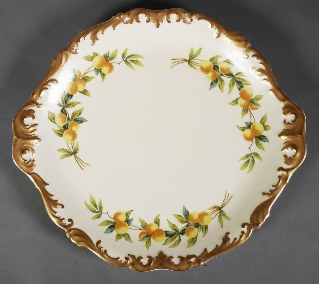 Appraisal: Antique T V Limoges handled plate retailed by Greenleaf Crosby