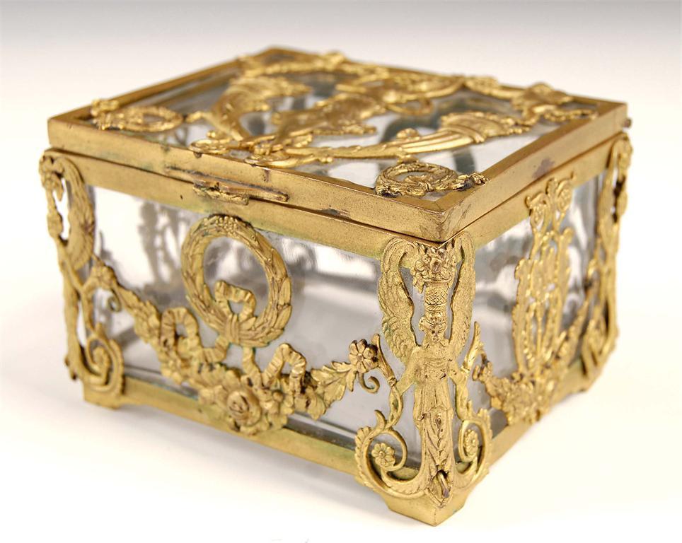 Appraisal: A th century French ormolu mounted glass box