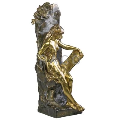 Appraisal: EMILE LOUIS PICAULT French - Bronze sculpture Memoria Signed and