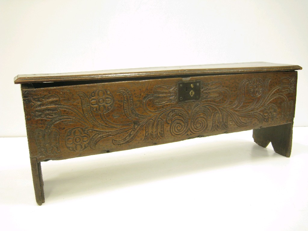 Appraisal: A th Century oak Sword Chest with later iron lockplate