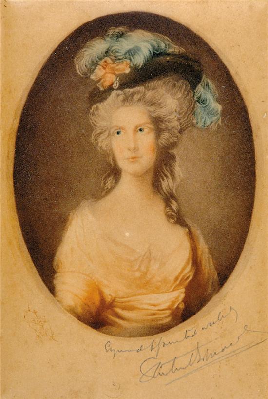 Appraisal: Thomas Gainesborough after British - LADY SPENCER colored lithograph framed