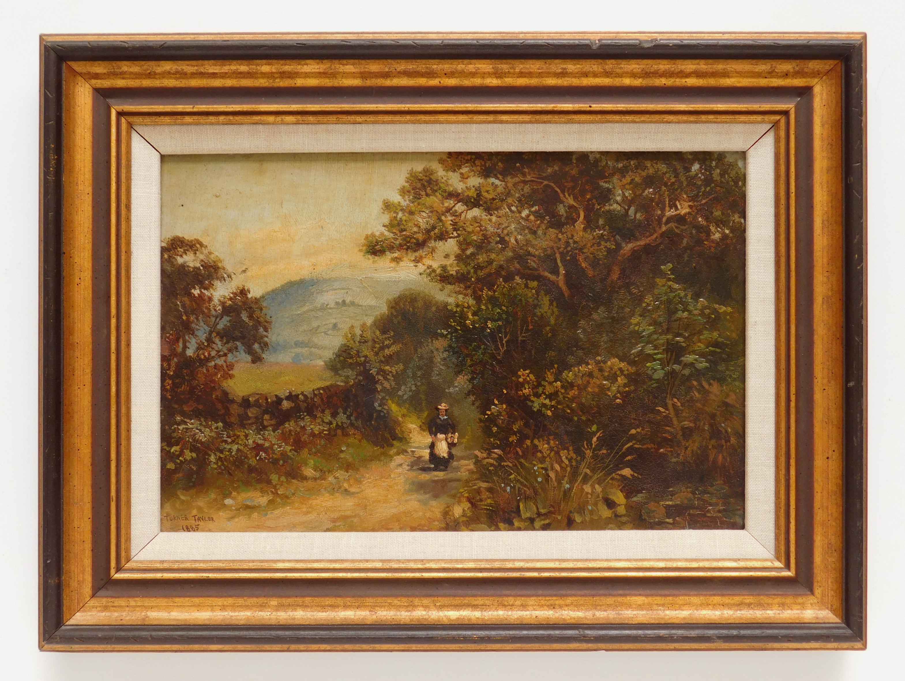 Appraisal: Turner Taylor Woman on Path- oil on board signed and