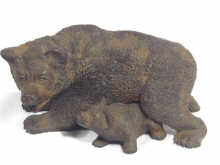 Appraisal: A finely detailed cast metal model of a bear and