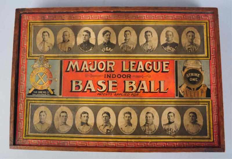 Appraisal: Early Major League Indoor Base Ball Game Original wooden box