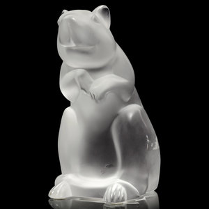 Appraisal: A Lalique Rat Sculpture Second Half th Century Height inches