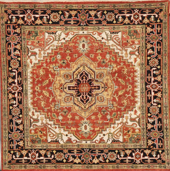 Appraisal: Lot Property of Various Owners Indo-Heriz Rug Contemporary Red ground