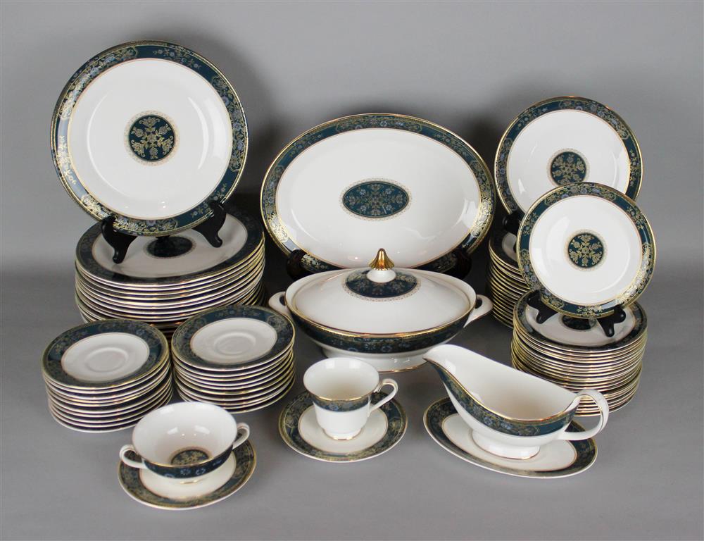 Appraisal: ROYAL DOULTON CARLYLE PATTERN DINNER SERVICE to include footed teacups