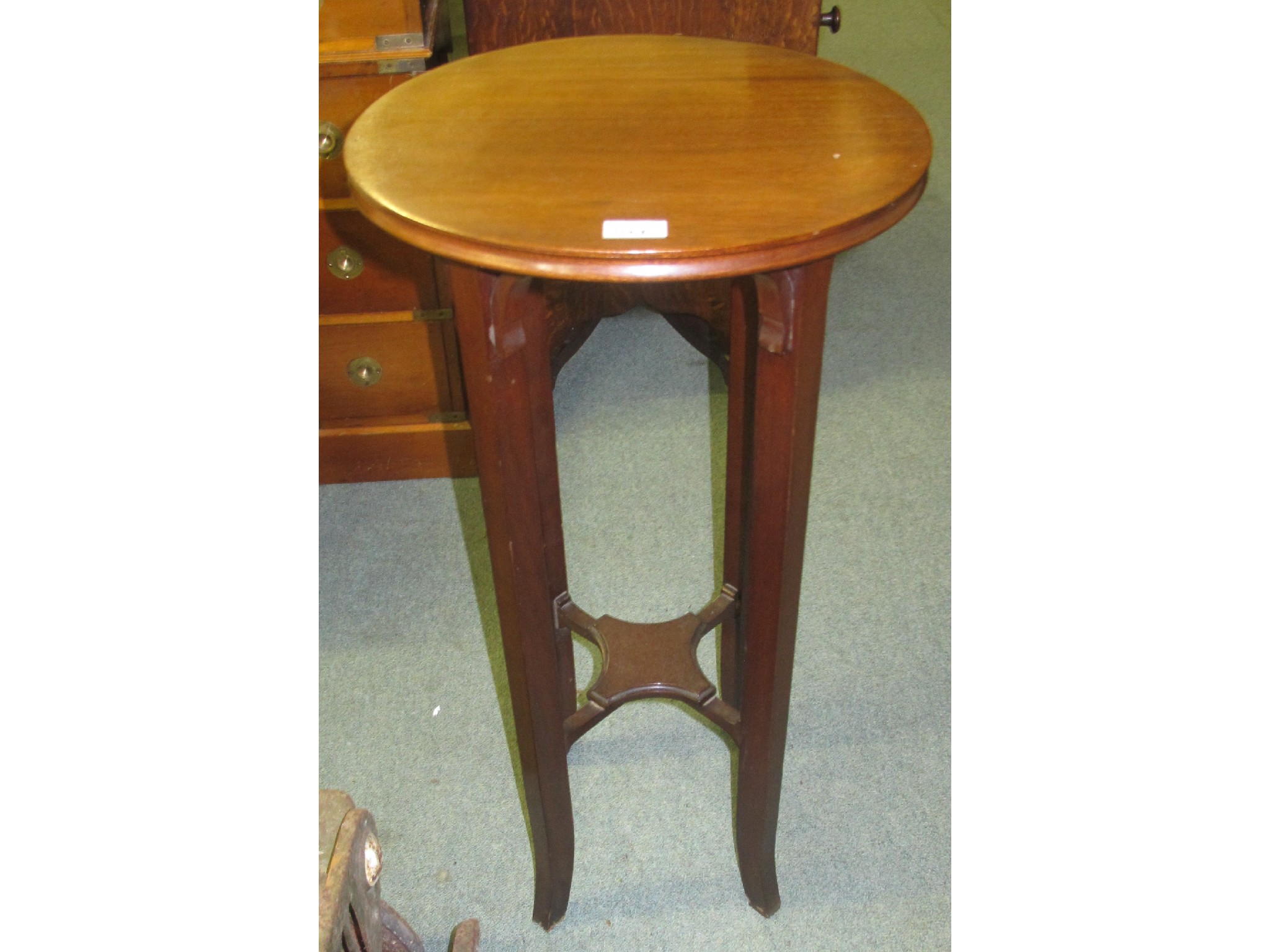 Appraisal: Mahogany two tier plant stand