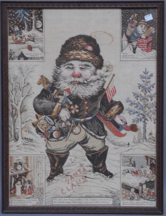 Appraisal: GROUP VINTAGE CHRISTMAS DECORATIONS AND FABRIC Property from the home