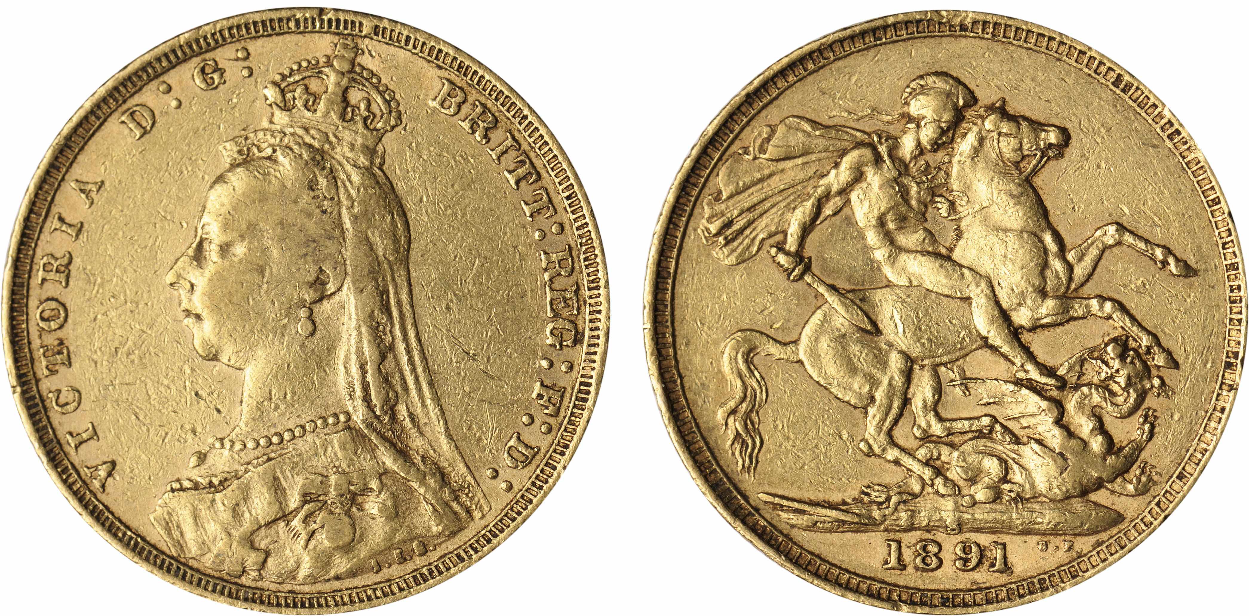 Appraisal: Australia Victoria Sovereign -S KM- Crowned head of Victoria facing