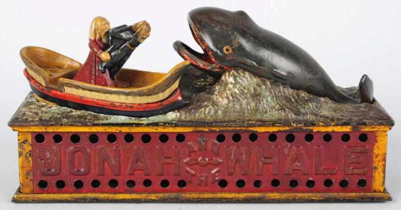 Appraisal: Cast Iron Jonah and The Whale Mechanical Bank Manufactured by