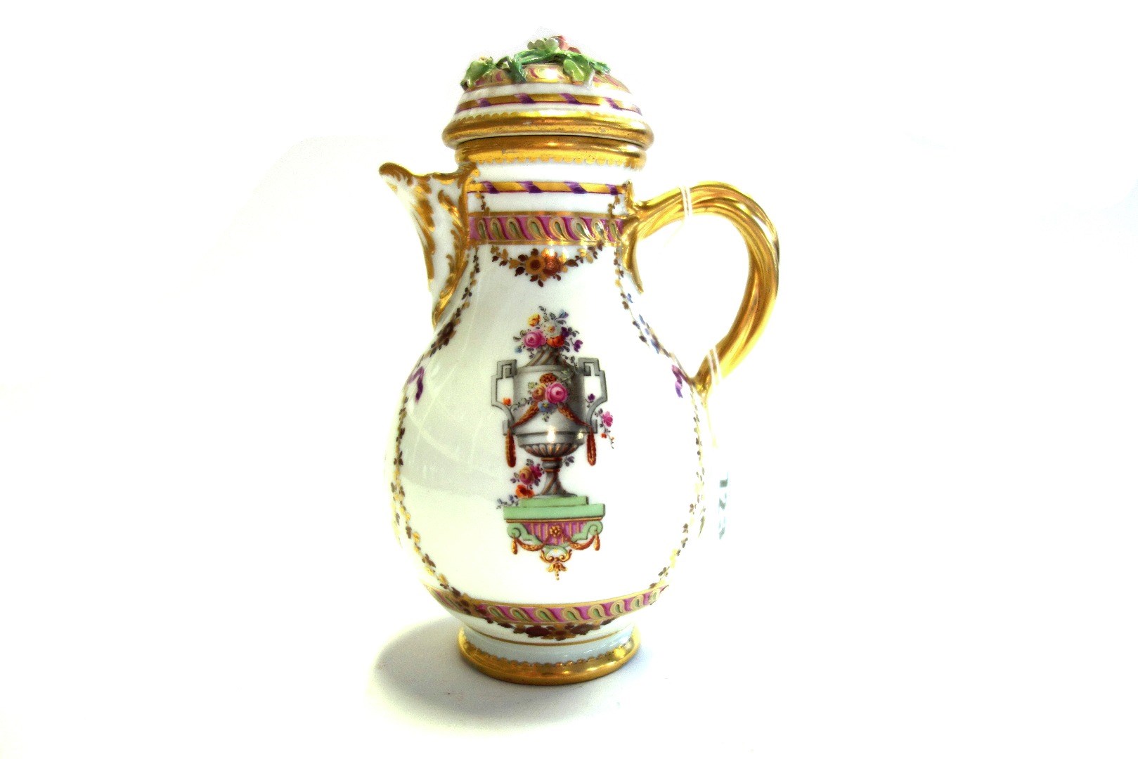 Appraisal: A Vienna porcelain coffee pot and cover late th century