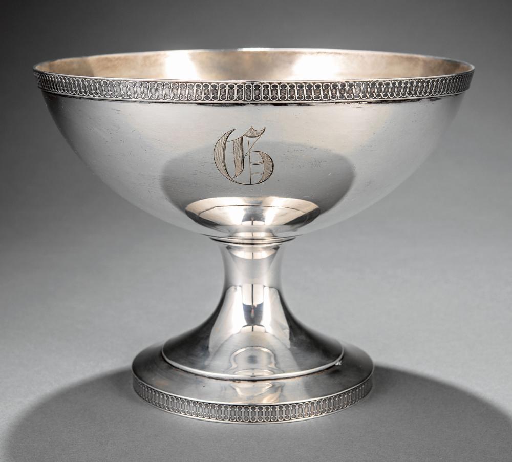 Appraisal: Whiting Sterling Silver Footed Centerbowl late th c applied Aesthetic