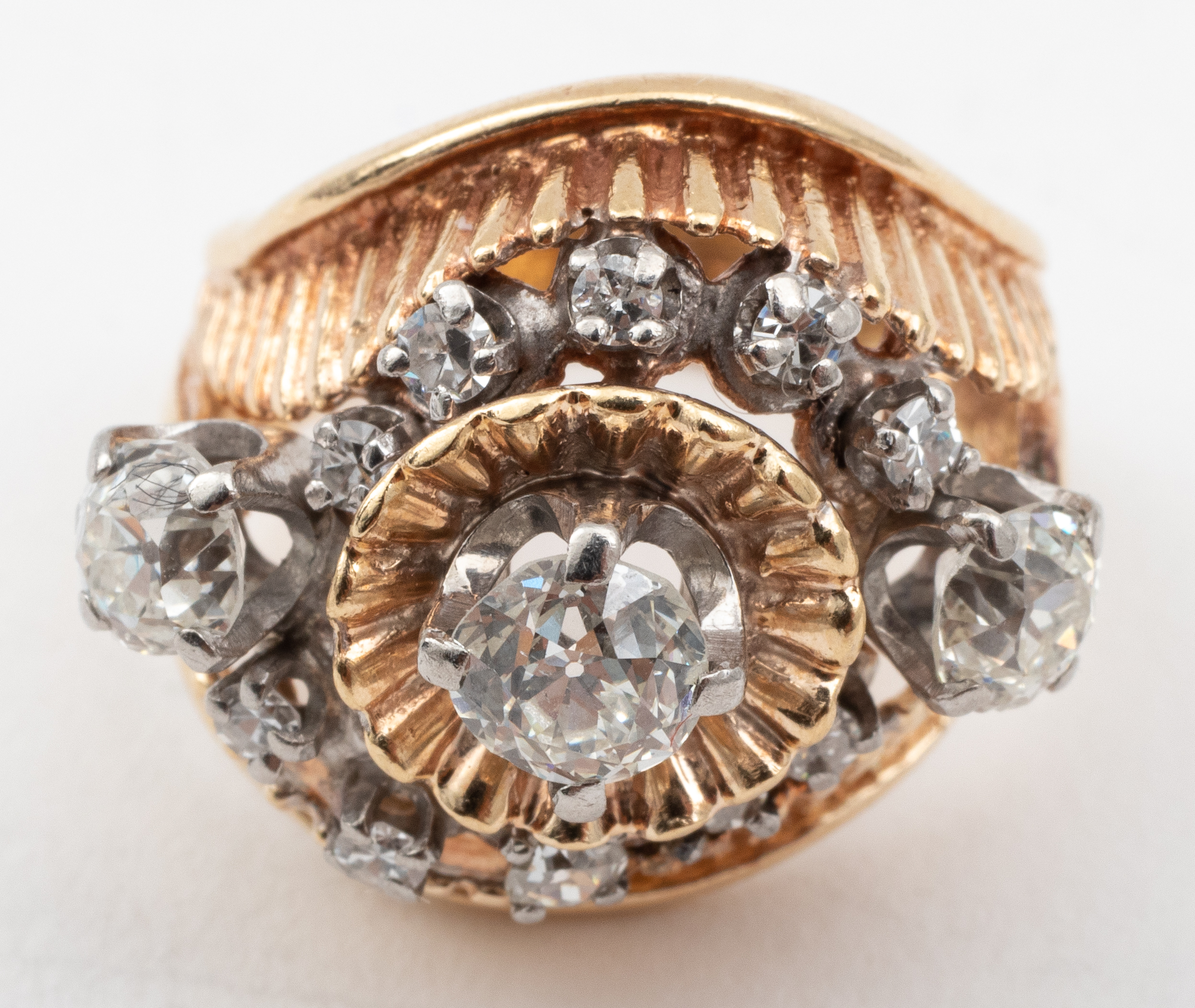 Appraisal: LATE VICTORIAN K YELLOW GOLD DIAMOND RING Antique late Victorian