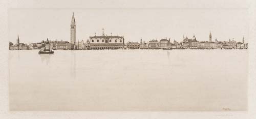 Appraisal: JOHN TAYLOR ARMS La Bella Venezia Etching x mm x