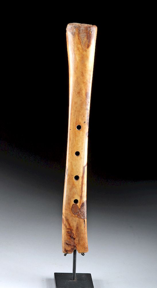 Appraisal: Chavin Bone Flute w Finger Holes Originally Listed At Pre-Columbian