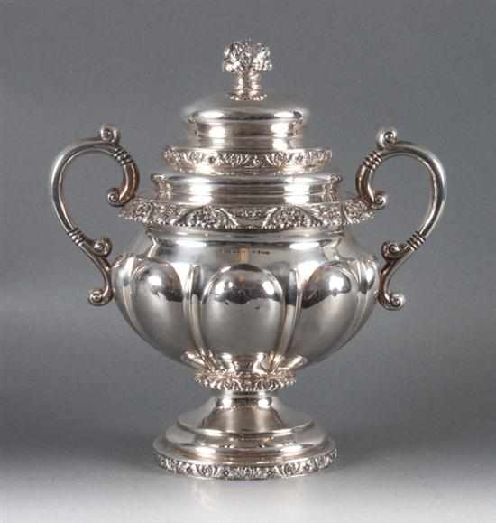 Appraisal: American Classical silver covered sugar bowl Baldwin Gardiner Philadelphia circa