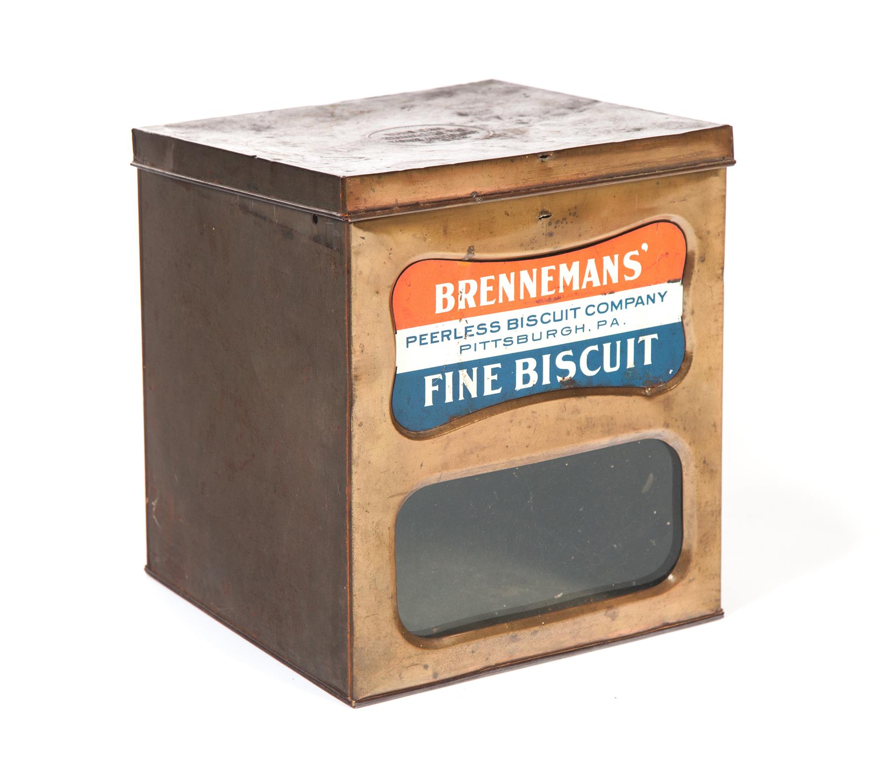 Appraisal: BRENNENMANS' FINE BISCUIT TIN STORE DISPLAY American mid th century