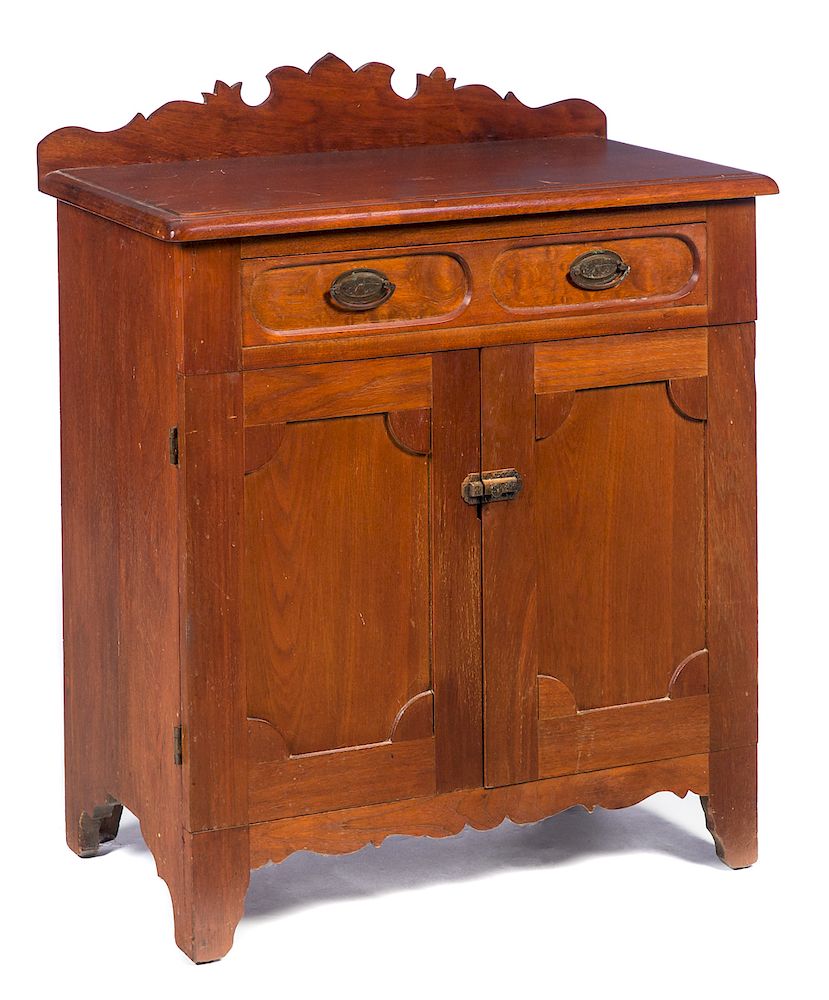 Appraisal: Victorian Walnut Washstand Good condition with normal wear Please Email