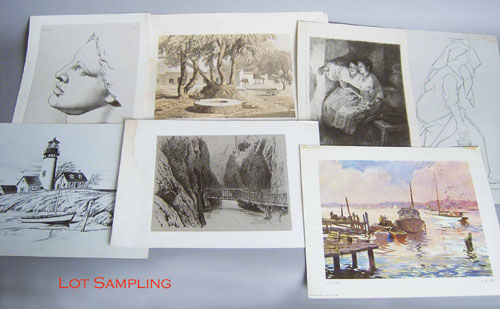 Appraisal: Group of unframed prints