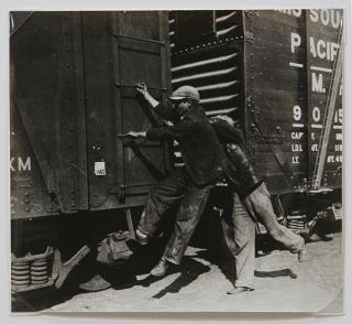 Appraisal: Photograph Walker Evans Walker Evans American - Men Jumping Train