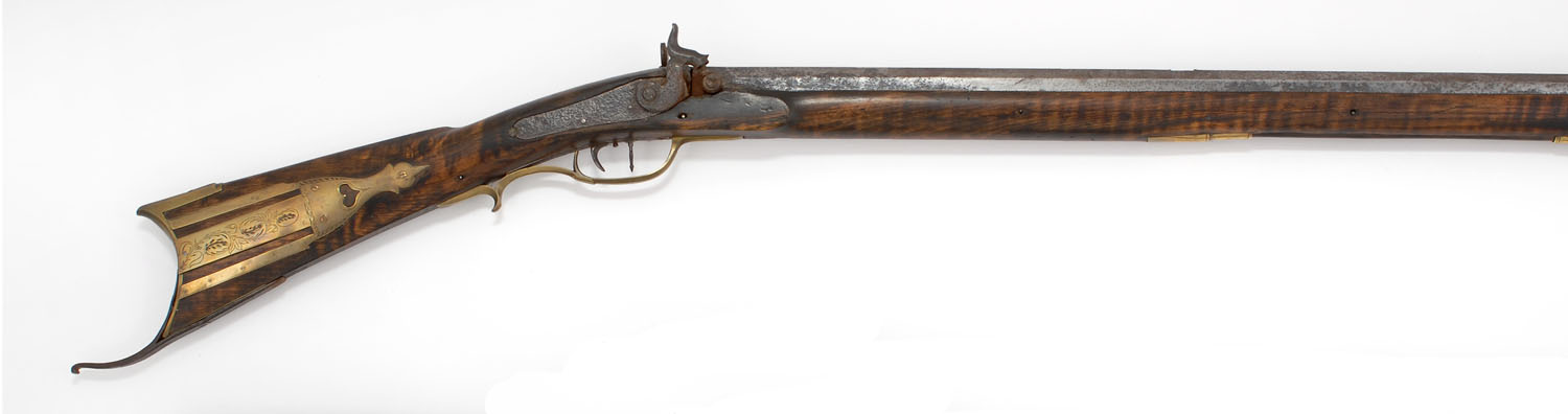 Appraisal: J DOUGLAS PENNSYLVANIA LONG RIFLE Circa Converted to percussion Pennsylvania