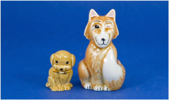 Appraisal: Two Wade Figures Edward Fox and Truly dog with bone