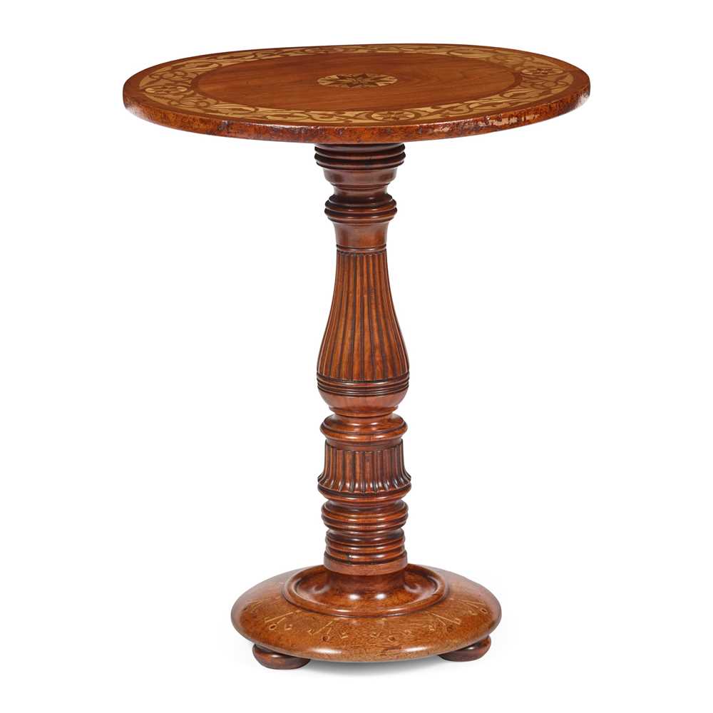 Appraisal: ENGLISH AESTHETIC MOVEMENT OCCASIONAL TABLE CIRCA mahogany with sycamore inlay