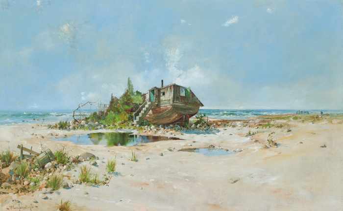 Appraisal: WILLIAM LOUIS SONNTAG JR American - Kelp Gatherers oil on