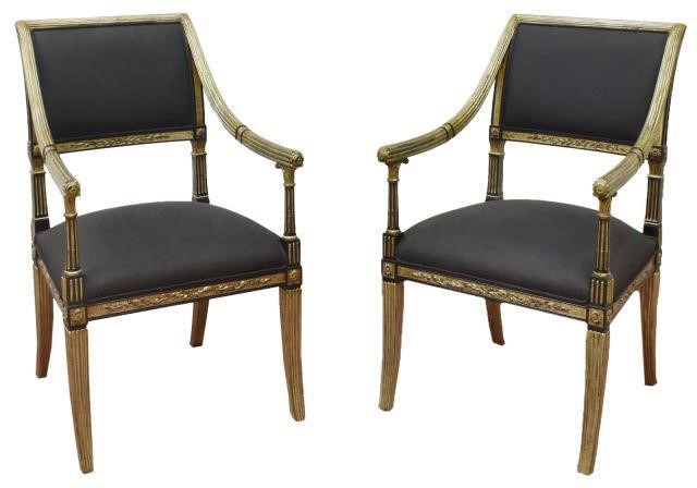 Appraisal: pair Empire style armchairs Dennis Leen late th c having