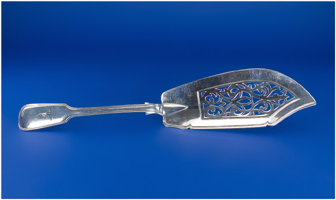 Appraisal: Victorian Silver Fish Server Fully hallmarked for London inches long