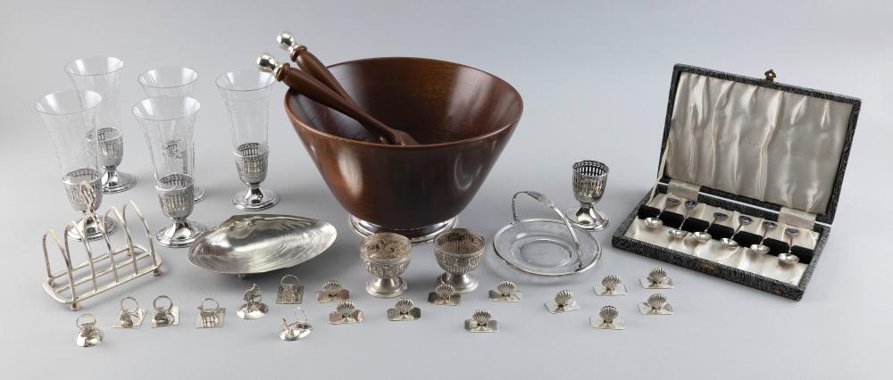 Appraisal: TWENTY-ONE ASSORTED SILVER ITEMSTWENTY-ONE ASSORTED SILVER ITEMS Sterling silver unless