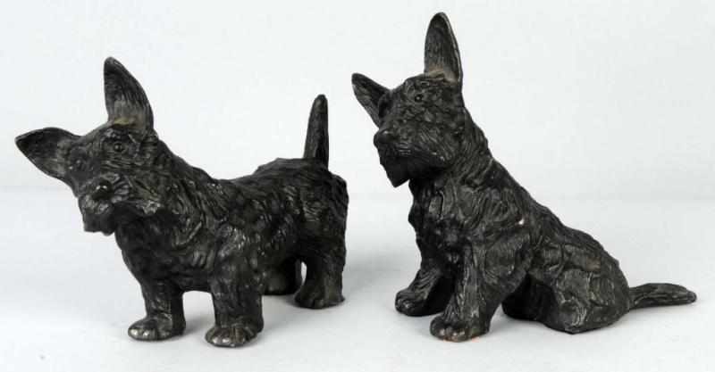 Appraisal: Lot of Scotties Texaco Scotties Description Spelter Standing and sitting