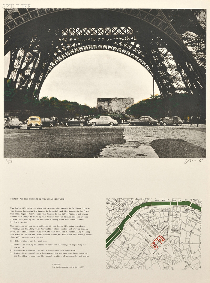 Appraisal: Christo and Jeanne-Claude American b Project for the cole Militaire