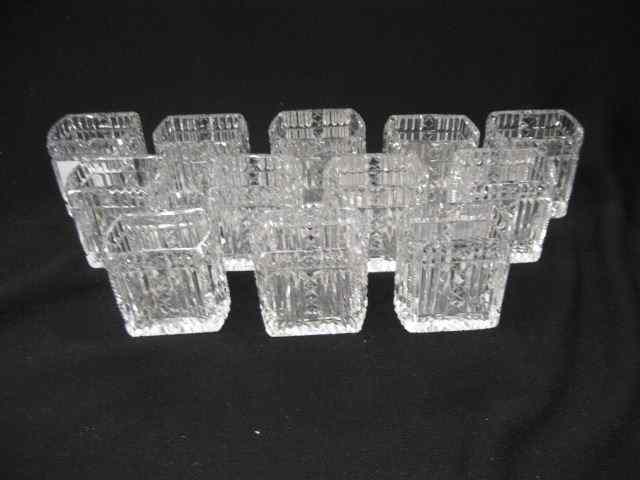 Appraisal: Set of Cut Glass Holders one for each place setting