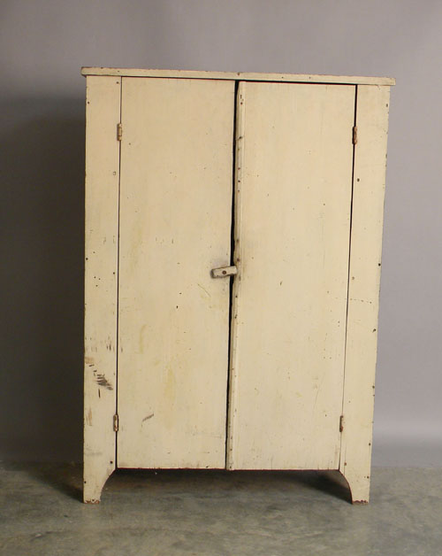 Appraisal: White painted kitchen cupboard late th c h l