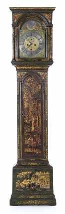 Appraisal: George II chinoiserie-decorated tall clock by Buckingham of London mid