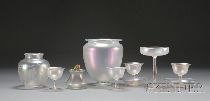 Appraisal: Eleven Pieces of Verre de Soie Glass Art glass New