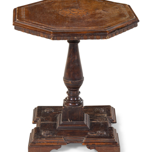 Appraisal: An Italian Walnut and Marquetry Table th Century Height x