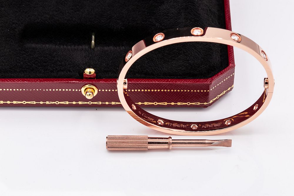 Appraisal: Cartier k Rose Gold LOVE BRACELET DIAMOND Sz Cartier k