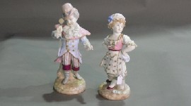 Appraisal: A pair of Levy Cie porcelain figures he with a