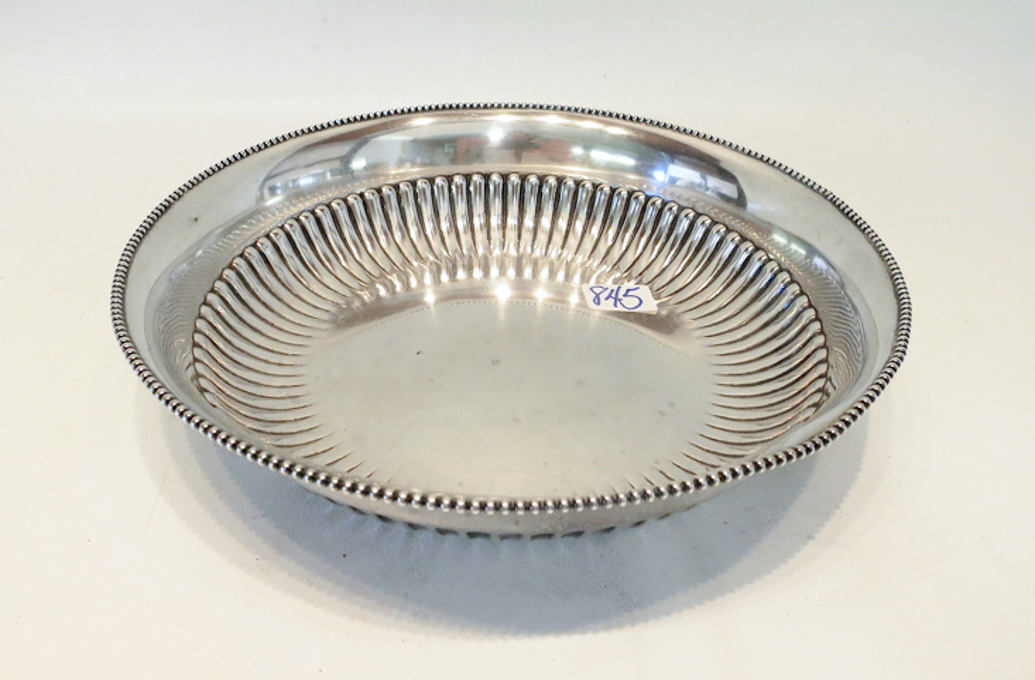 Appraisal: WHITING MANUFACTURING STERLING SILVER BOWL with gilt interior fluted sides