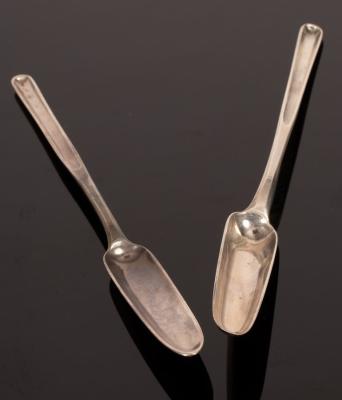 Appraisal: A George III silver marrow scoop William Eley William Fearn