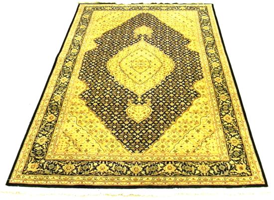 Appraisal: Modern Kirman pattern Persian carpet ' x ' black and