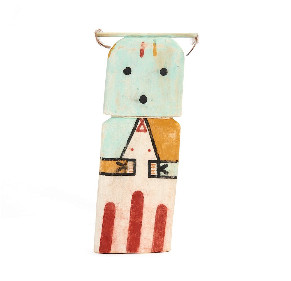 Appraisal: Wood-Carrying Kachina Hakto Adam Dennis Wood-Carrying Kachina Hakto cradle doll