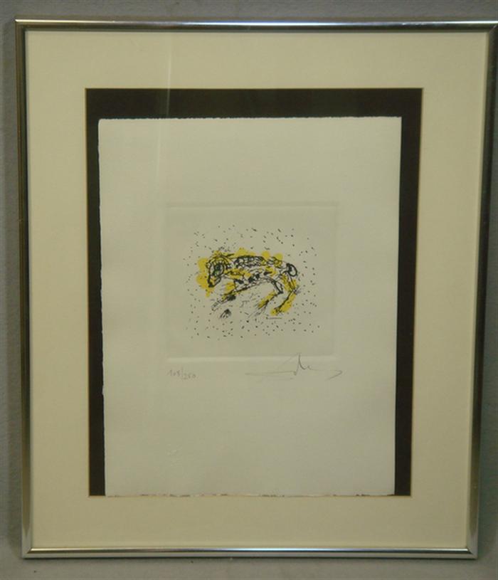 Appraisal: Salvador Dali LE lithograph Aries x image size pencil signed