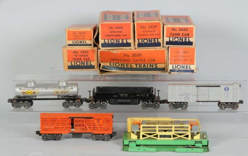 Appraisal: Lot of Lionel Freight Cars in OB Description Post-war Includes